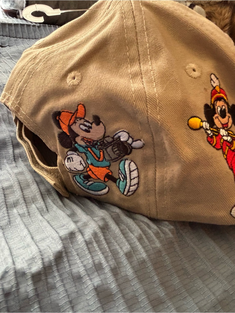 Disney Tan Baseball Cap with Embroidered Mickey Mouse - Picture 3 of 5